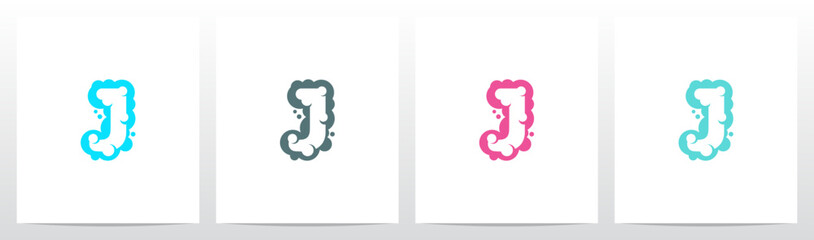 Foam Bubbles Letter Logo Design J
