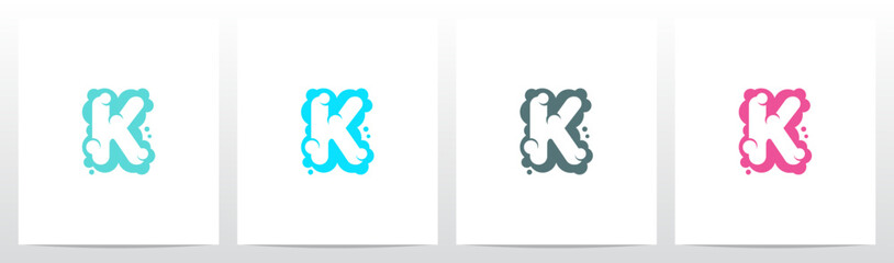 Foam Bubbles Letter Logo Design K