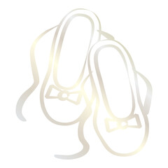 Ballet shoes. hand-drawn illustration. Ballet dance studio symbol. pointe shoes. png
