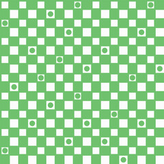White transparent green Gingham stripes seamless vector pattern. Green squares on white background.