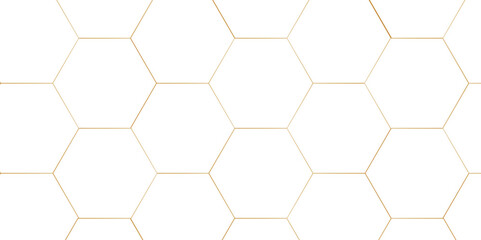 Luxury golden hexagonal liens abstract background with shadow. Geometric 3d texture illustration. Abstract hexagonal concept technology, banner and wallpaper background.