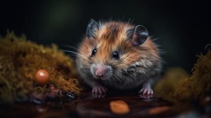 hamster in the snow by generative ai
