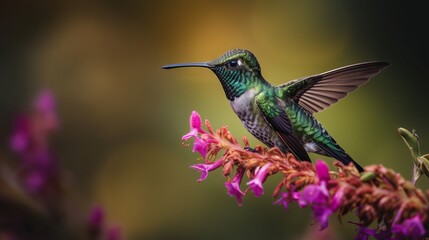 Fototapeta na wymiar hummingbird on a branch by generative ai