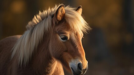 portrait of a Miniature horse by generative ai