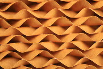 Macro shot of a paper cooling pad made of water cooled paper used for cooling in animal houses or cooling water in various applications. Reduces air temperature by evaporation of water. © AREE