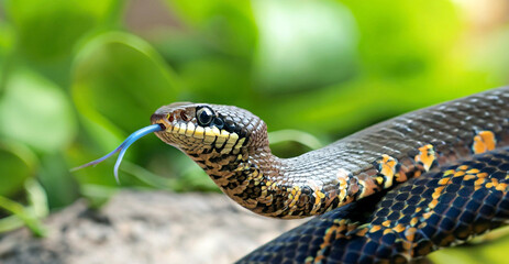 Fototapeta premium Close up view of a viper snake
