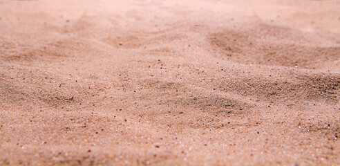 Sun-Kissed Sands: Summer Beach Texture as a Background. Ideal for Mockups and Copy Space. Versatile Top and Front View. Pink sands textured