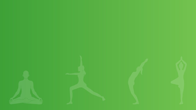 green yoga meditation background vector design