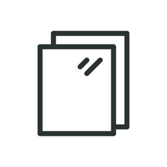 Steel plate isolated icon, metal sheet vector icon with editable stroke