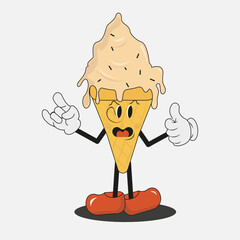 Groovy characters, cartoons vector