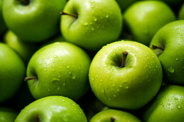 fresh green apple background Generative AI