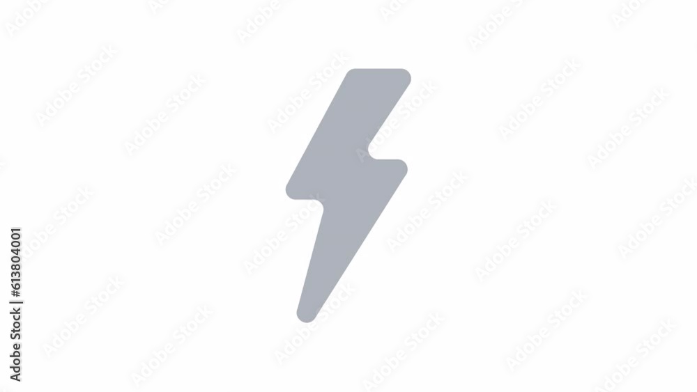 Poster lightning, weather animated icon on transparent background.