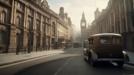 City of London in 1890, London with big ben a century ago