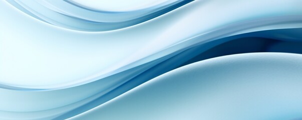 Obraz premium Multiple repeated light blue curved glass on white background, soft film light Generative AI