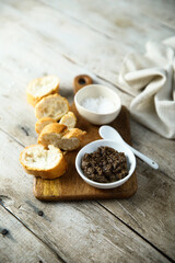 Traditional homemade black olive tapenade