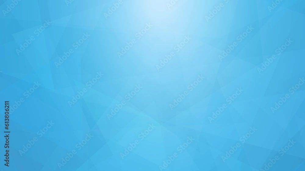 Poster blue geometric background with moving and rotating shapes triangles abstract loopable 4k