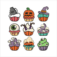 halloween cake vector