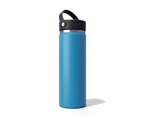 BlankHydro Flask Bottle packaging isolated on transparent background, prepared for mockup, 3D render.