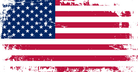 usa flag with grunge texture
