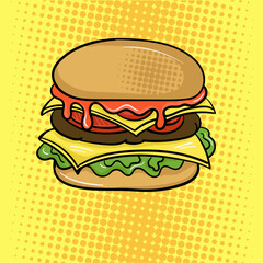 vector illustration of a hamburger