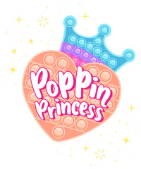 Poppin Princess Pink Sweet Crown Heart Princess