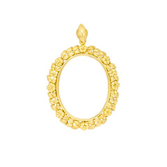 isolated gold locket frame pendant with diamond