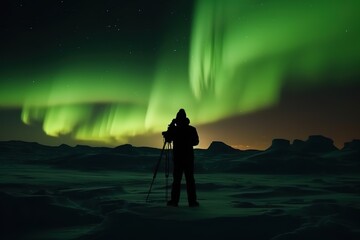 Aurora boreal. AI generative