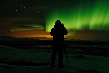 Fototapeta premium Aurora boreal. AI generative