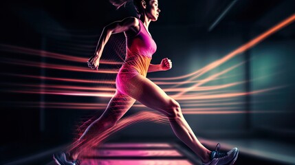 Fitness running concept. Generative AI