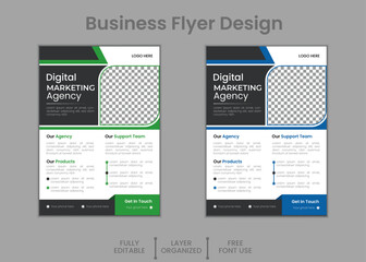 poster flyer pamphlet brochure cover design layout modern business flyer template, abstract business flyer and creative design, IT company 