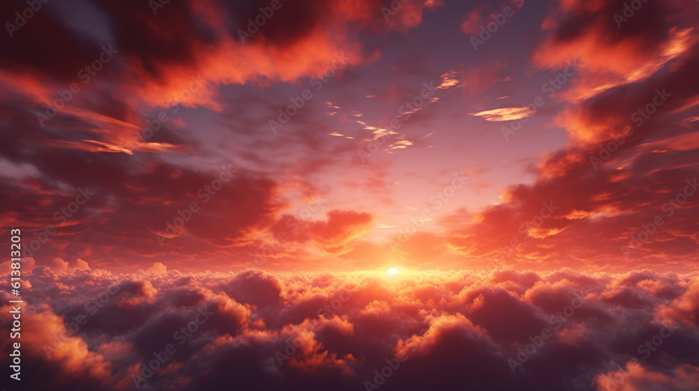 Canvas Prints beautiful sunrise sky background. created with generative ai