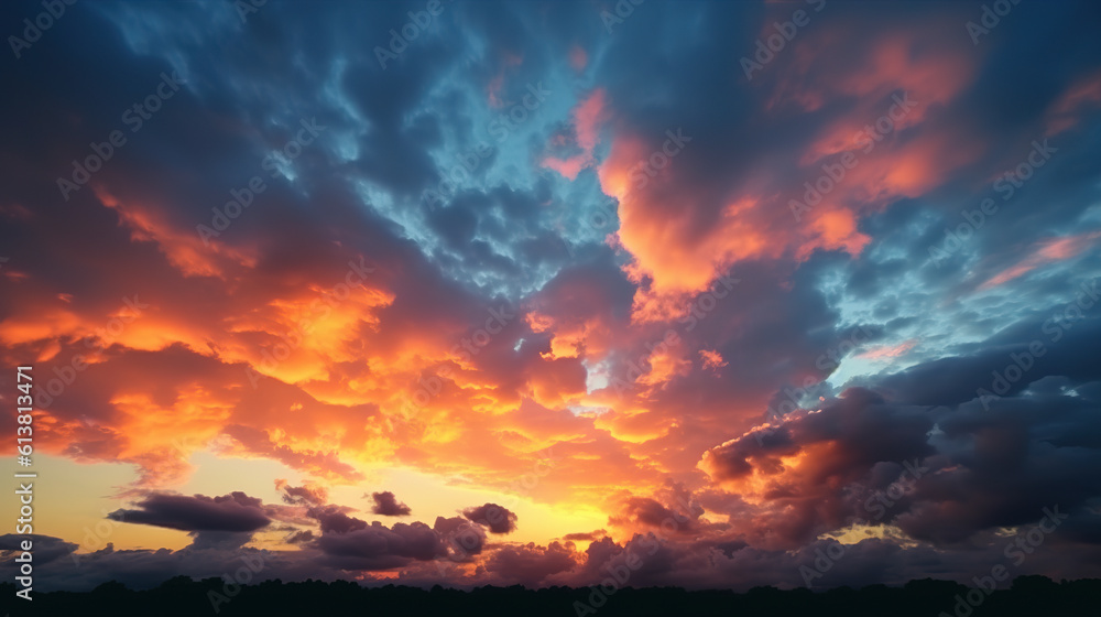 Canvas Prints beautiful sunrise sky background. created with generative ai