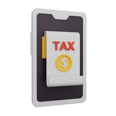 mobile tax 3D icon