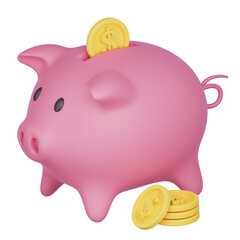 piggy bank 3D icon