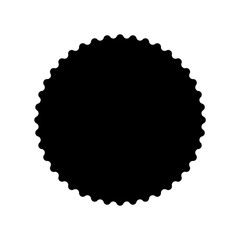 Template for badge. Cutout sticker icon.