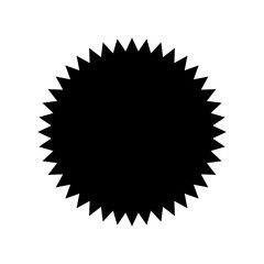 Template for badge. Cutout sticker icon.