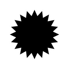 Template for badge. Cutout sticker icon.