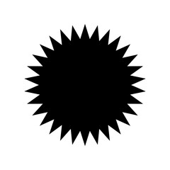 Template for badge. Cutout sticker icon.