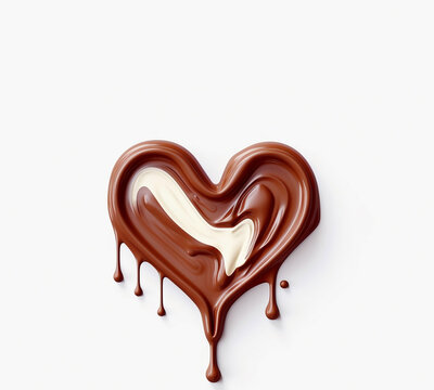 Photo of World chocolate day .world chocolate day social media post design, heart molten chocolate  with copy space back ground. Ai generated