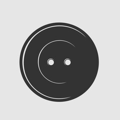 Button for clothes isolated on white background. Vector illustration