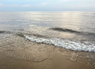 Picturesque view of beautiful sea and cloudy sky