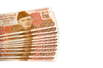 Currency notes in Pakistani Rupees