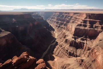 Fototapeta na wymiar Breathtaking panoramic view of a canyon