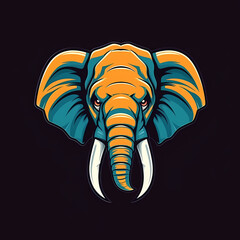 Elephant logo. Generative AI