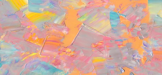 Fototapeta premium Hand drawn oil paint textures as colorful abstract background or painting wallpaper, art print, pattern, etc. Abstract textured background with quality details.