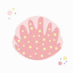 ea shell hand drawn sea life element.  Vector doodle cartoon sea shell, marine life object for your design.