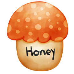 Single bucket honey bee illustration