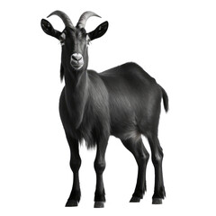 goat looking isolated on white