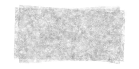 White semitransparent sheets of greaseproof paper with grunge texture. Food baking parchment or wrapping package. Top view of nonstick wax papyrus. Vector illustration. Grainy bake sheet mockup