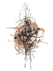 Fototapeta premium Abstract vector composition. Texture Grunge. Vector illustration. Abstract Background. Sketch